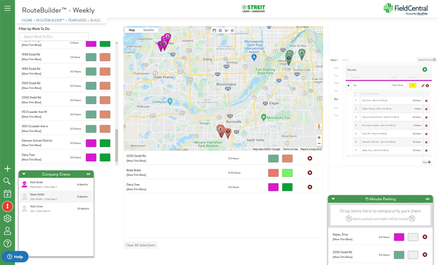 FieldCentral RouteBuilder