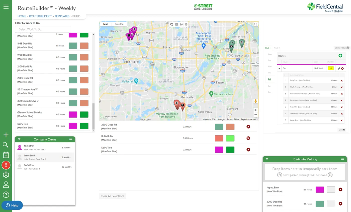 FieldCentral RouteBuilder